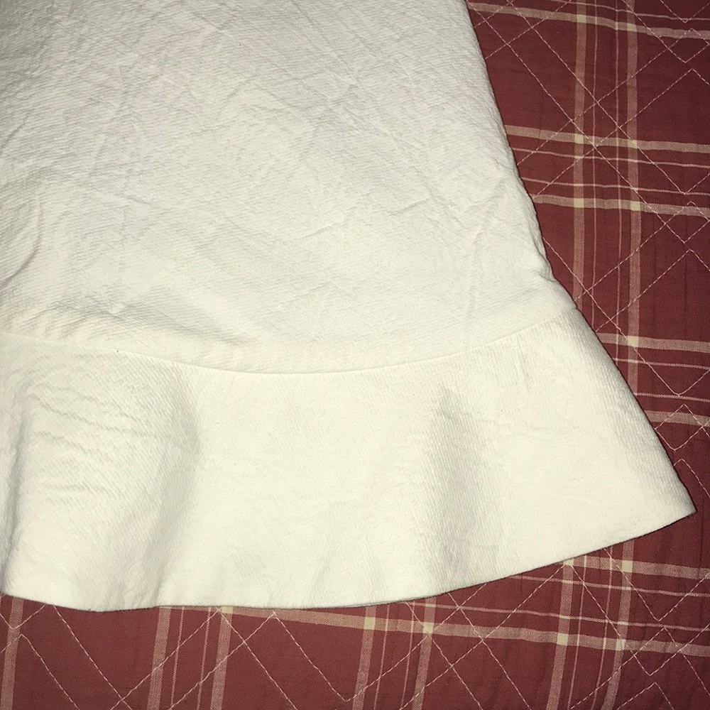 Maje asymmetrical hem dress lace inset in white - Picture 8 of 8